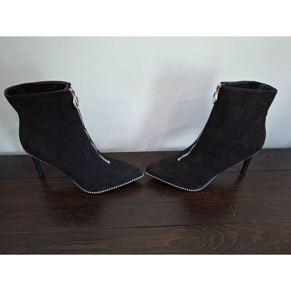 Bar III Black Women's Briget Front-Zip Booties/NWOB, Sz. 10M - Picture 4 of 10